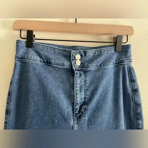 Topshop Three  High Waisted Flare Bell Bottom Stretch Jeans - Picture 5 of 14